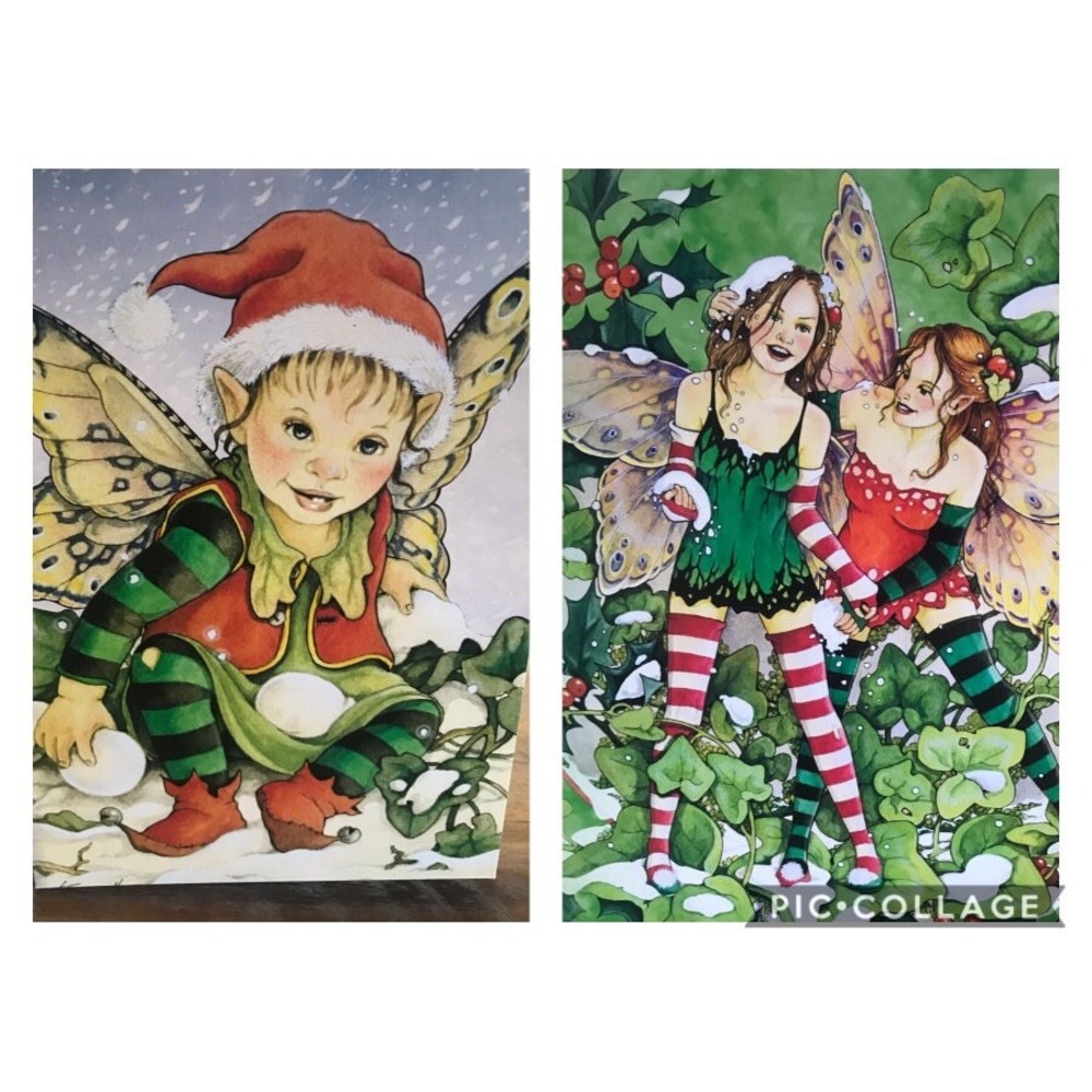 Tree Free‎ Greetings Fairy Art Christmas Cards Lot of 9 New